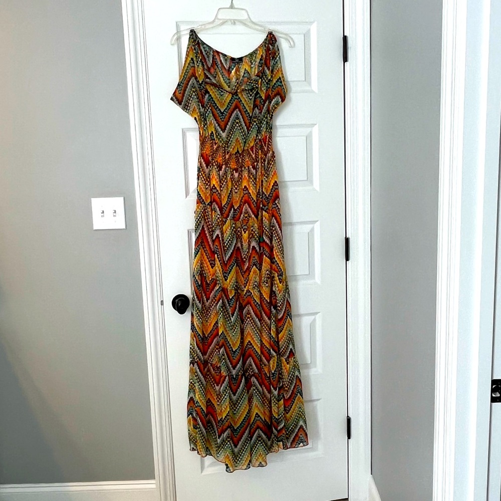 NWOT Size Small Colorful Va Va Voom Tiered Maxi dress